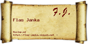 Flas Janka névjegykártya